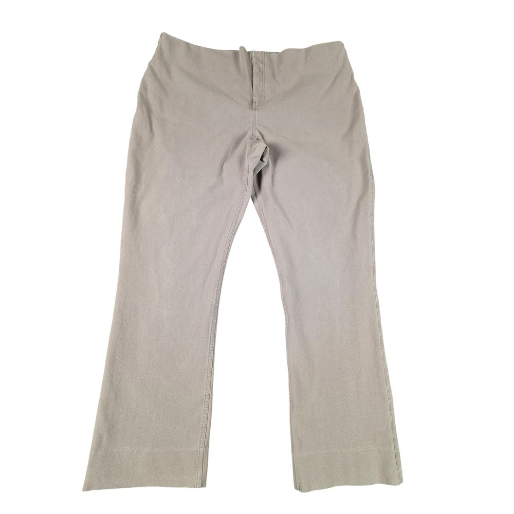 MM LaFleur Pants Womens 16 Beige Stretch Straight Leg Italy Fabric TRN-18-145